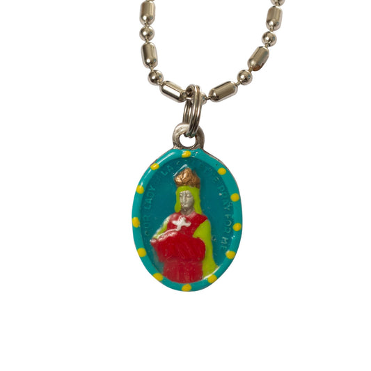 Our Lady of La Salette, Hand - Painted Saint Medal, Reminder to Keep Holy the Sabbath - Rob Clemenz SaintsforSinners