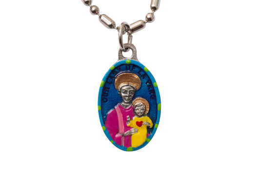 Our Lady of La Vang, Hand - Painted Saint Medal, Patron of Vietnam and Vietnamese Immigrants - Rob Clemenz SaintsforSinners