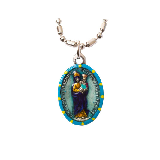 Our Lady of Prompt Succor, Hand - Painted Medal, Patron of New Orleans, “Quick Help” - Rob Clemenz SaintsforSinners