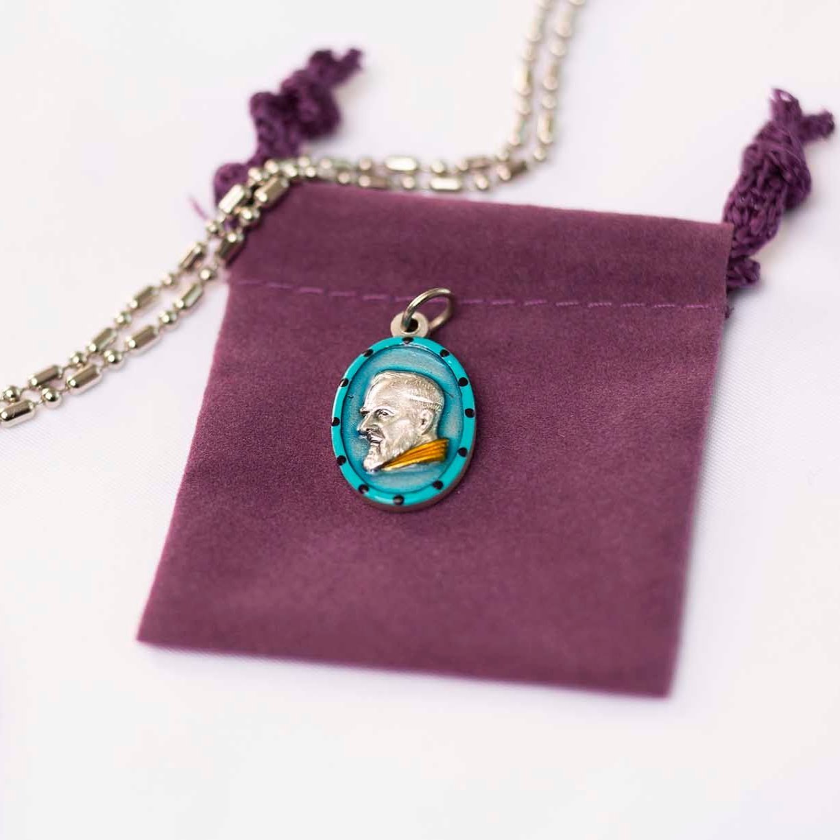 Padre Pio, Hand - Painted Saint Medal, The Miracle Worker, Health, Healing - Rob Clemenz SaintsforSinners