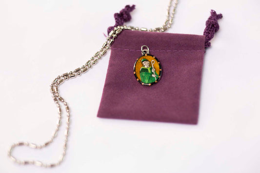 Patrick, Hand - Painted Saint Medal, Patron Saint of Ireland, the Irish & St. Patrick’s Day! - Rob Clemenz SaintsforSinners