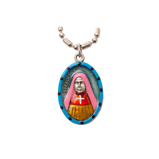 Paulina, Hand - Painted Saint Medal, Patron of the Elderly, Hospice, Diabetes - Rob Clemenz SaintsforSinners