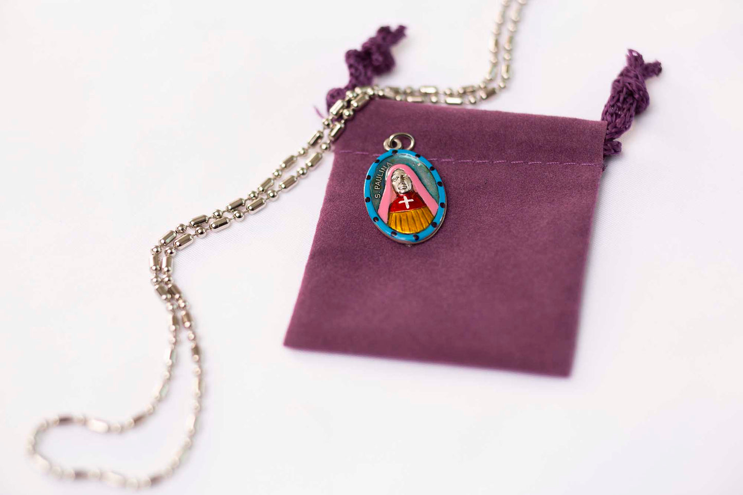 Paulina, Hand - Painted Saint Medal, Patron of the Elderly, Hospice, Diabetes - Rob Clemenz SaintsforSinners