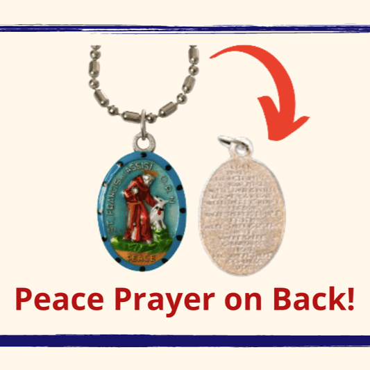 Francis of Assisi, Saint Medal #3, Peace Prayer on back, Patron of Animal Lovers, Ecology, Italy - Rob Clemenz SaintsforSinners