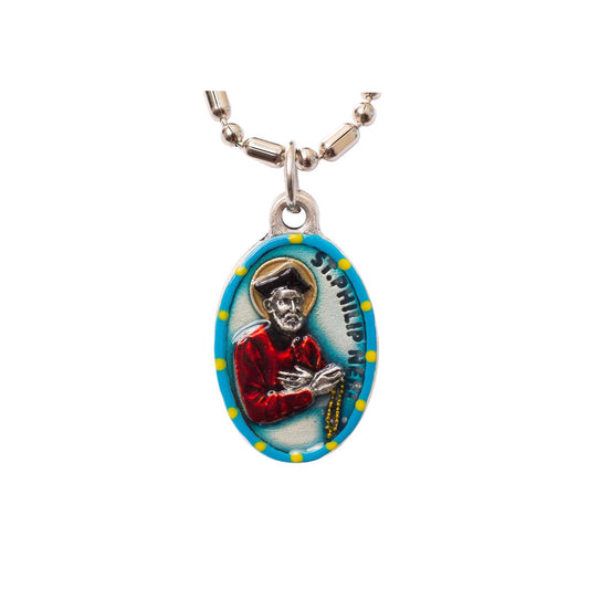 Philip Neri, Hand - Painted Saint Medal, The Apostle of Rome, Patron of Comedians - Rob Clemenz SaintsforSinners