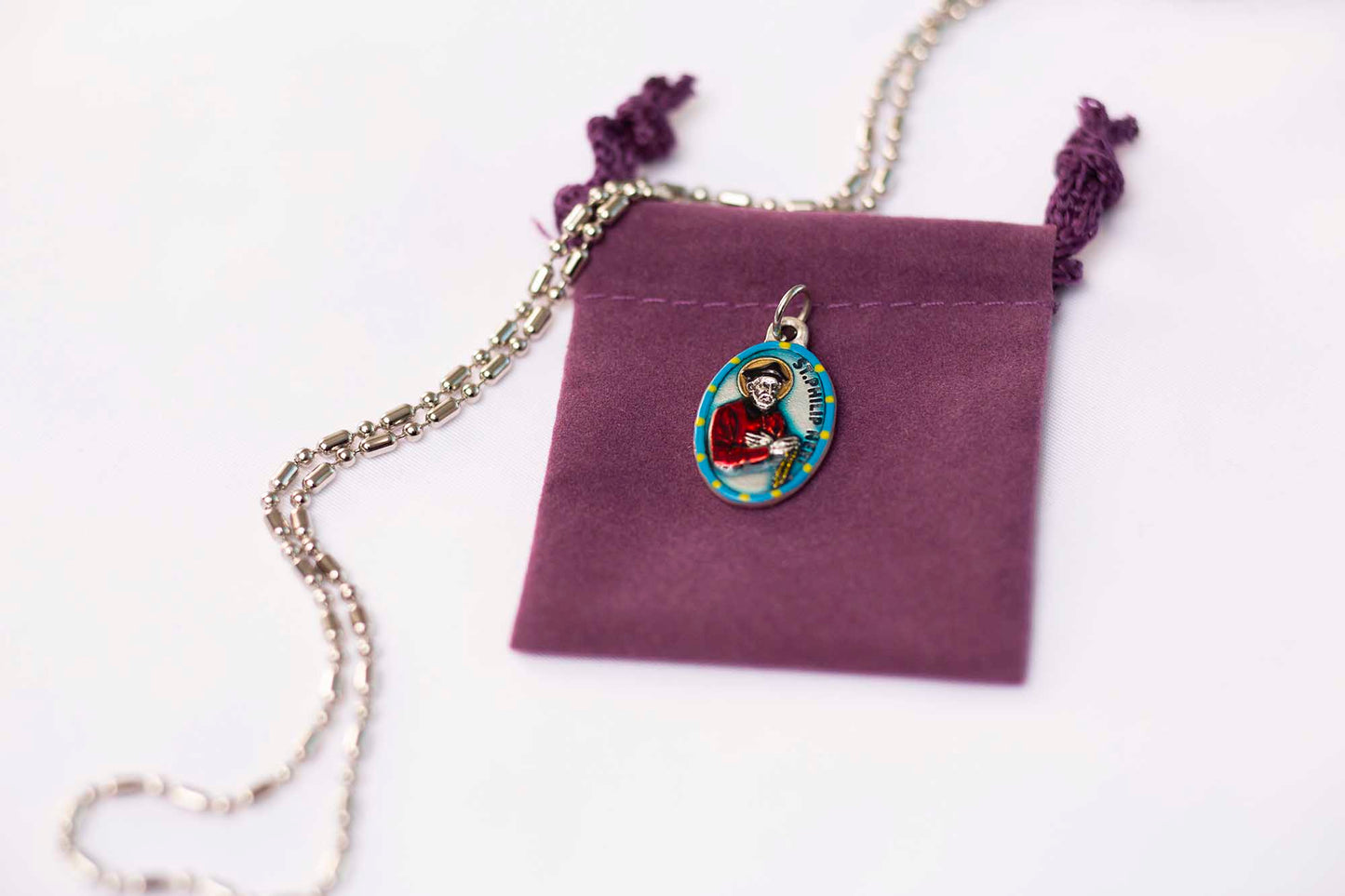 Philip Neri, Hand - Painted Saint Medal, The Apostle of Rome, Patron of Comedians - Rob Clemenz SaintsforSinners