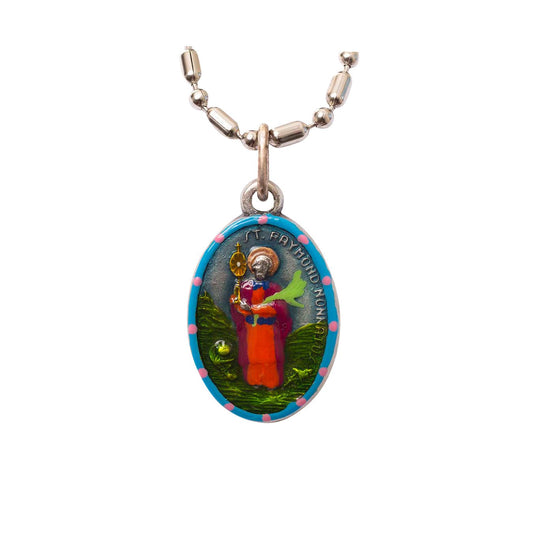 Raymond Nonatus, Hand - Painted Saint Medal, Patron of Creativity, the Unborn - Rob Clemenz SaintsforSinners