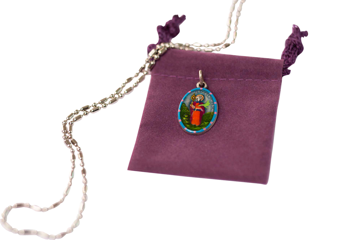 Raymond Nonatus, Hand - Painted Saint Medal, Patron of Creativity, the Unborn - Rob Clemenz SaintsforSinners