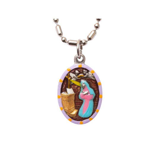 Rita of Cascia, Hand - Painted Saint Medal, Patron of the Determined - Rob Clemenz SaintsforSinners