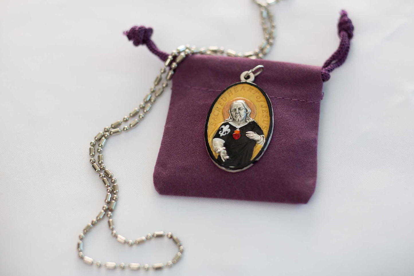 Sacred Heart of Jesus #3/Football, Saint Medal, "Touchdown Jesus," The University of Notre Dame - Rob Clemenz SaintsforSinners