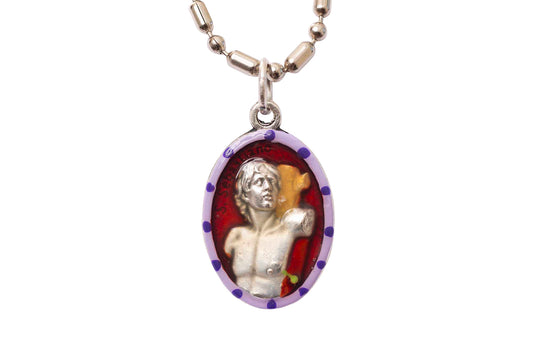 Sebastian, Hand - Painted Medal, Patron of Athletes, Victories & Good Sportsmanship - Rob Clemenz SaintsforSinners