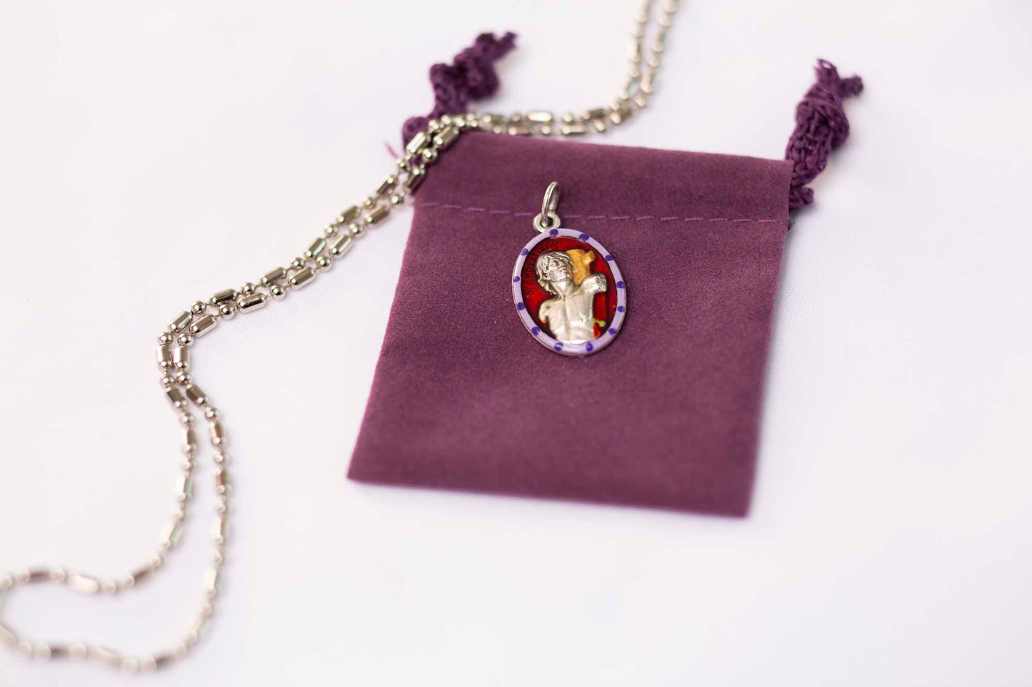 Sebastian, Hand - Painted Medal, Patron of Athletes, Victories & Good Sportsmanship - Rob Clemenz SaintsforSinners