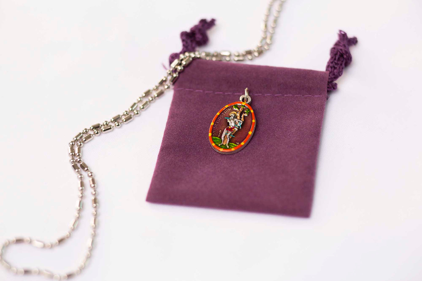 Sebastian #2, Hand - Painted Medal, Patron of Athletes, Victories & Good Sportsmanship - Rob Clemenz SaintsforSinners