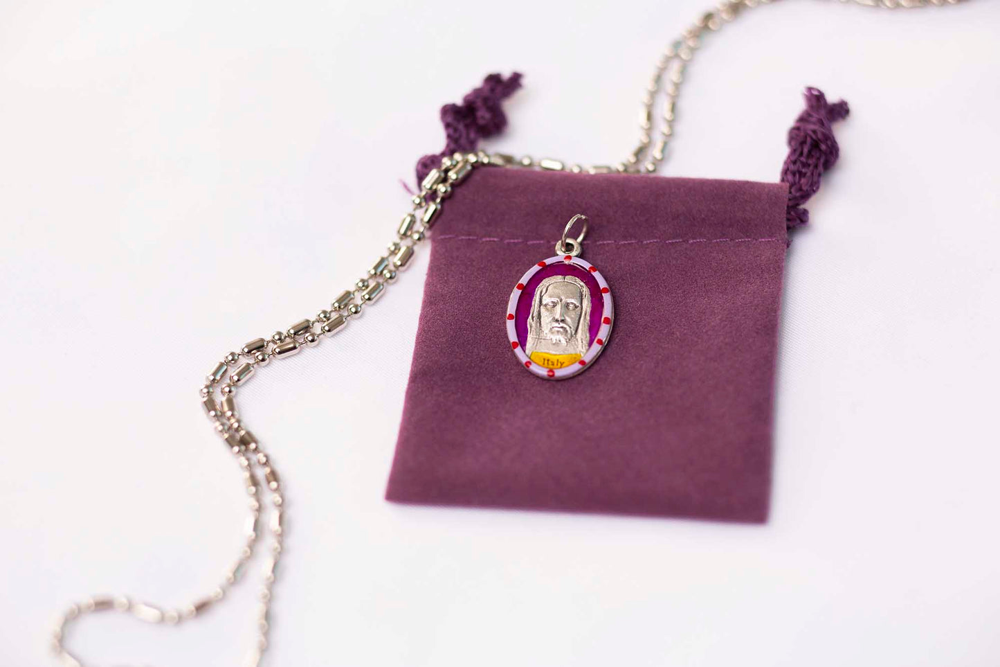 Shroud of Jesus, Hand - Painted Medal, Health and Healing, Saint Veronica's Cloth - Rob Clemenz SaintsforSinners