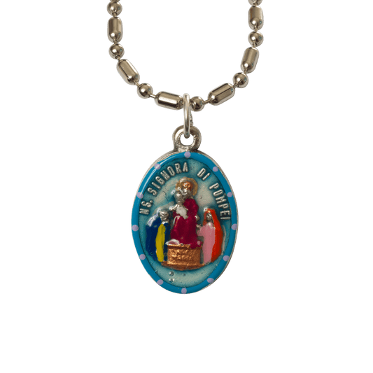 Our Lady of Pompeii, Hand - Painted Medal, House Renovations - Rob Clemenz SaintsforSinners