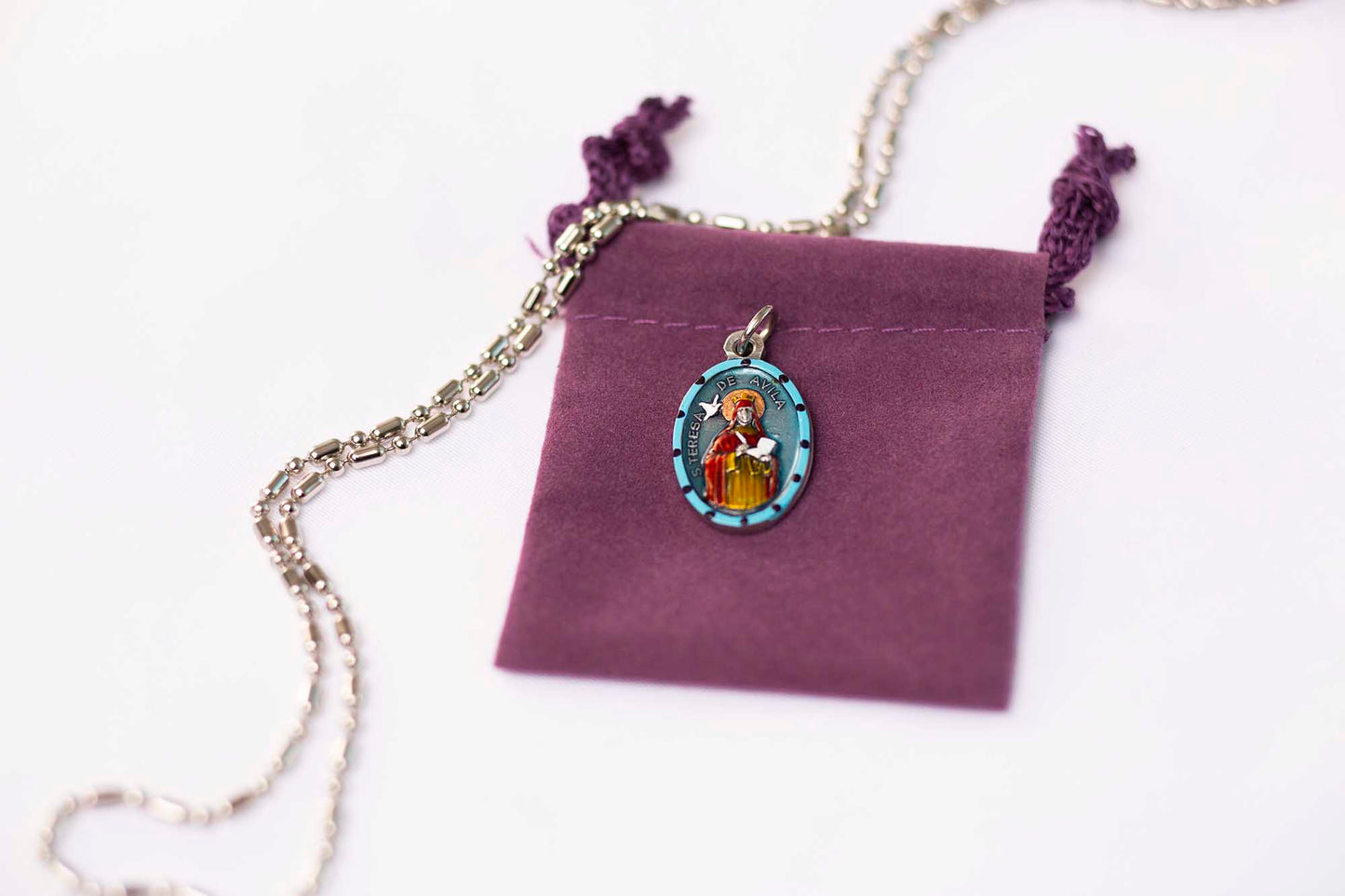 Teresa of Avila, Hand - Painted Medal, Doctor of the Church, Mystic, Patron of Truth - Rob Clemenz SaintsforSinners