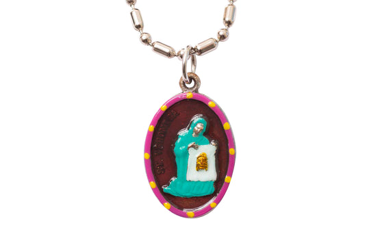 Veronica, Hand - Painted Saint Medal, Shroud of Jesus, Patron of Illustrators, Photographers - Rob Clemenz SaintsforSinners