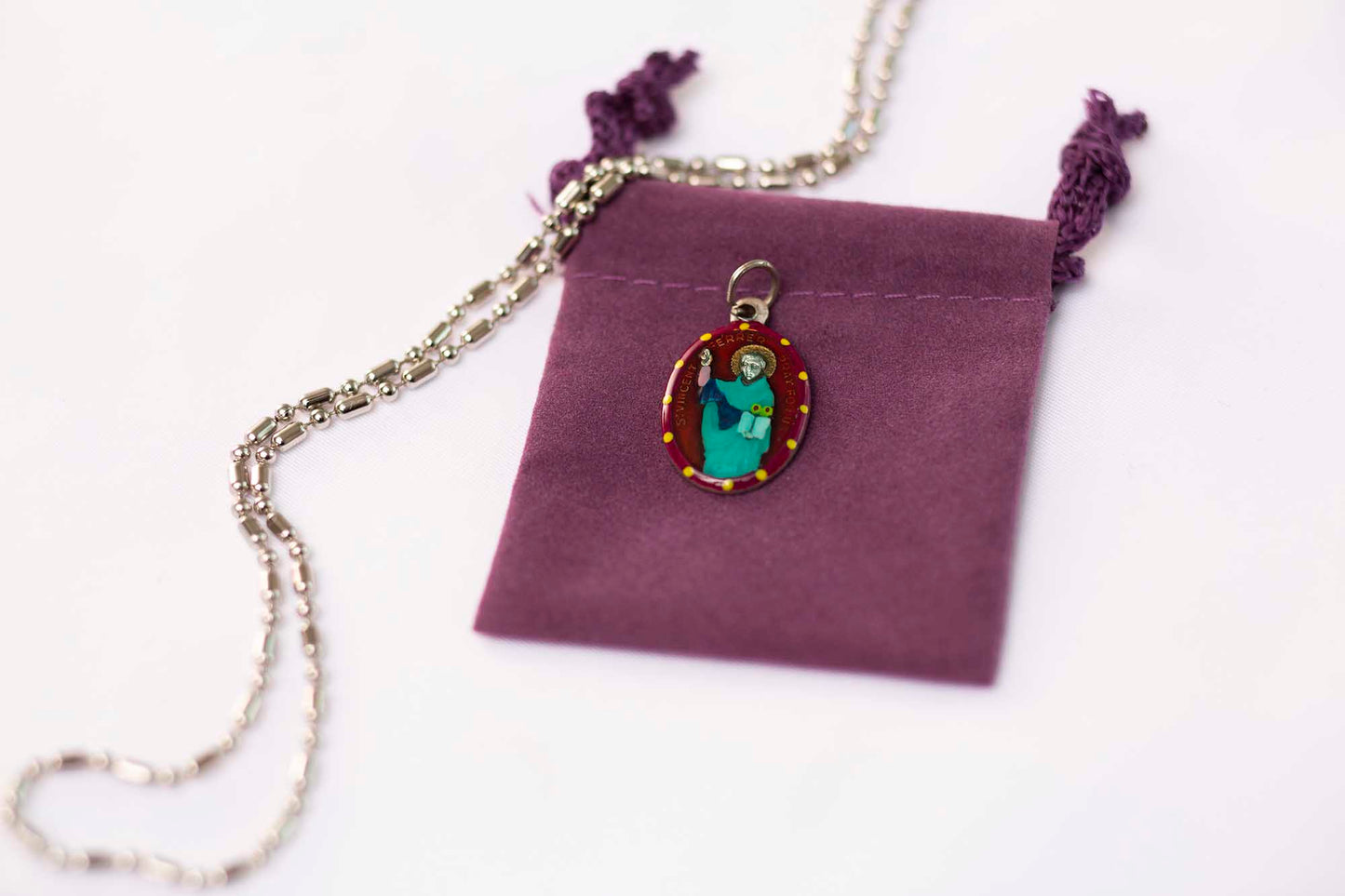 Vincent Ferrer, Hand - Painted Medal, Patron of Construction Workers, Laborers - Rob Clemenz SaintsforSinners