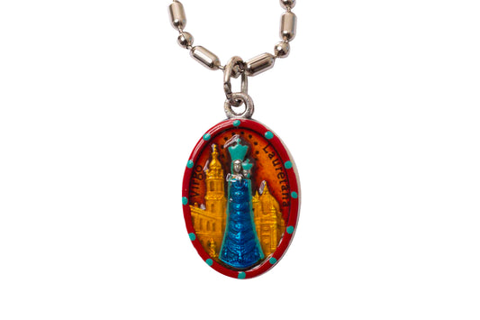 Virgo Lauretana, Our Lady of Loreto, Hand - Painted Medal, Patron of Pilots, Flight Attendants, Air Safety - Rob Clemenz SaintsforSinners