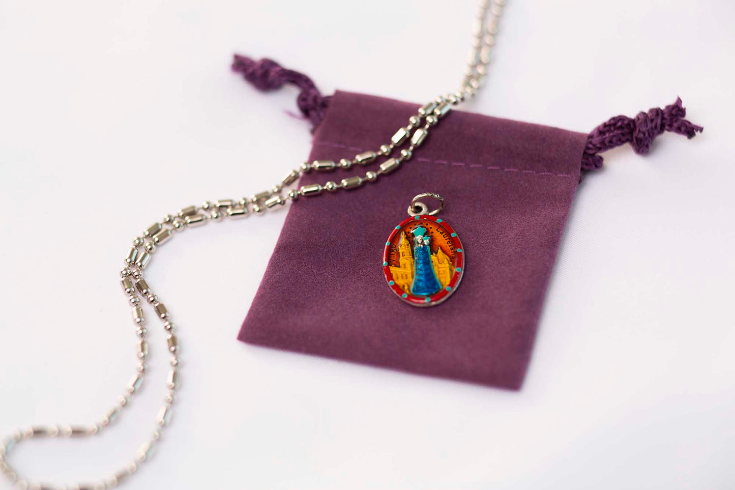 Virgo Lauretana, Our Lady of Loreto, Hand - Painted Medal, Patron of Pilots, Flight Attendants, Air Safety - Rob Clemenz SaintsforSinners