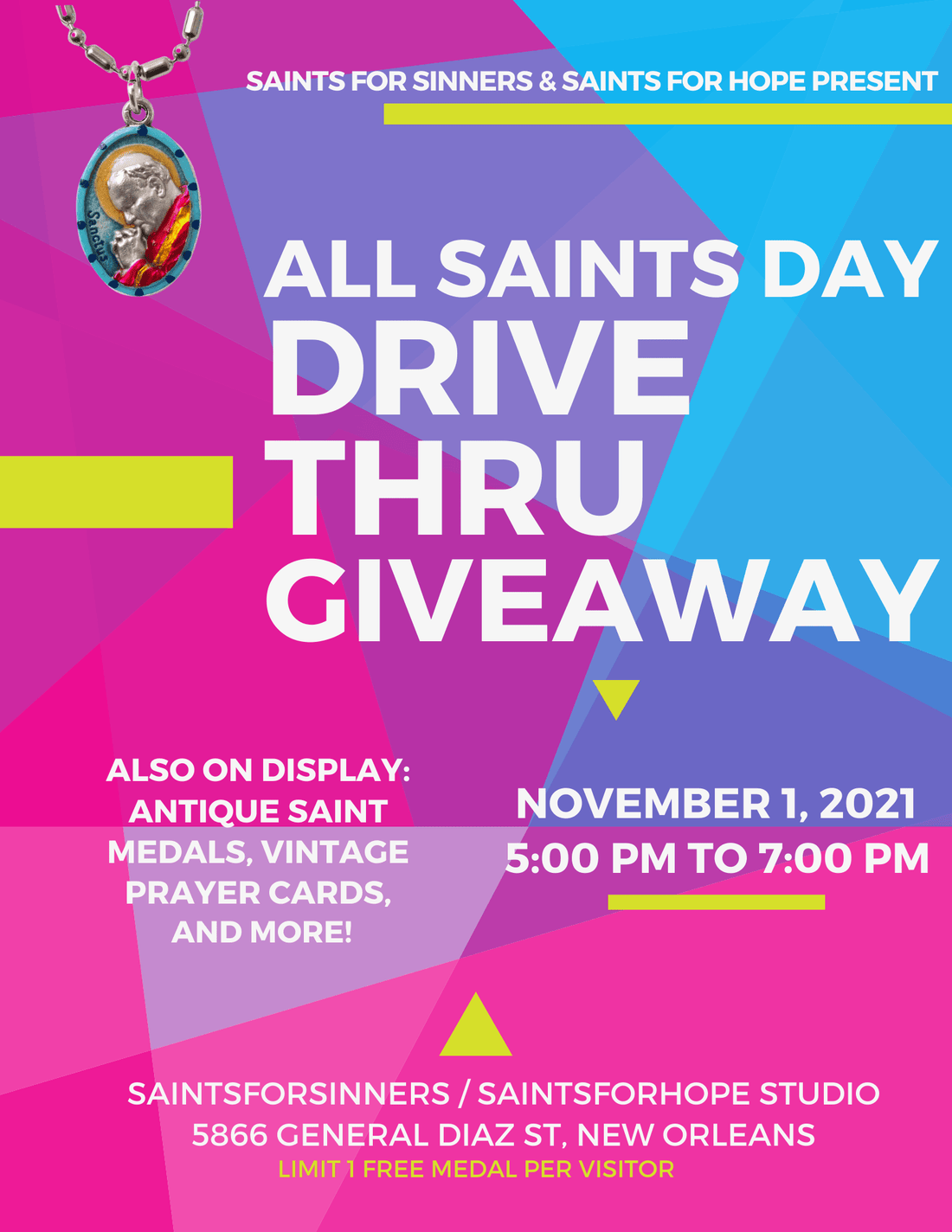 NEWS ABOUT OUR FIRST ALL SAINTS DAY EVENT, NOVEMBER 1, 2021 5:00 - 7:00 PM - Rob Clemenz SaintsforSinners