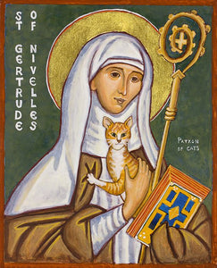 Day 10 of Lent 2023 🐈‍⬛ Saint Gertrude of Nivelles
