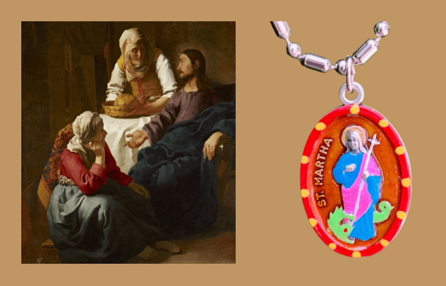 17th Day of Lent - Saint Martha of Bethany  👭   Patron Saint of Sorority Sisters - Invoked for Lifelong Friendships - Patron of Sisters - Rob Clemenz SaintsforSinners