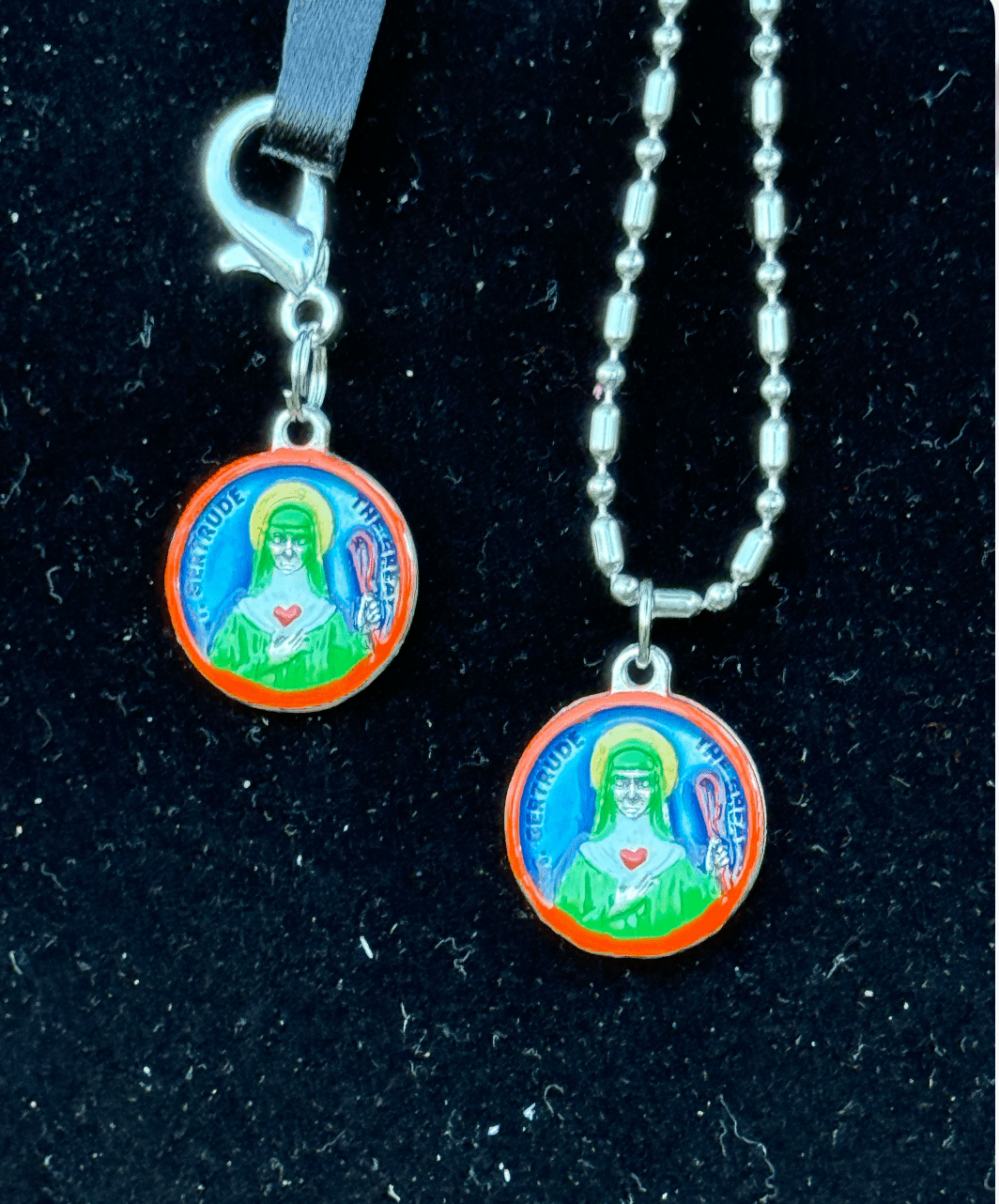 Gertrude of Nivelles, Saint Medal, Saint Gertrude's Cup, the "Go - Cup," Patron of Cats, Invoked Against Mice - Rob Clemenz SaintsforSinners