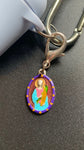 Cecilia, Hand-Painted Saint Medal, Patron of Poets, Musicians, Imagination, Singing