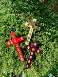 SOLD OUT UNTIL SEPTEMBER, 2023 Hand-Painted Flood Crosses. Medals Retrieved after Hurricane Katrina