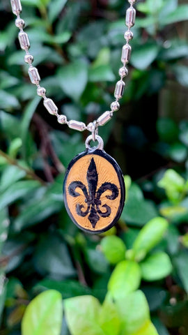 *SOLD OUT* Holy Spirit / Fleur de Lis Medal, Hand-Painted Medal, The Third Part of the Trinity
