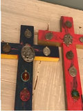 SOLD OUT UNTIL SEPTEMBER, 2023 Hand-Painted Flood Crosses. Medals Retrieved after Hurricane Katrina