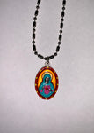 Immaculate Heart of Mary Medal, Hand-Painted Saint Medal, Sorrowful Heart of Mary