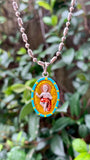 Infant Jesus in the Manger, Hand-Painted Medal, Iconic Emblem of Christmas