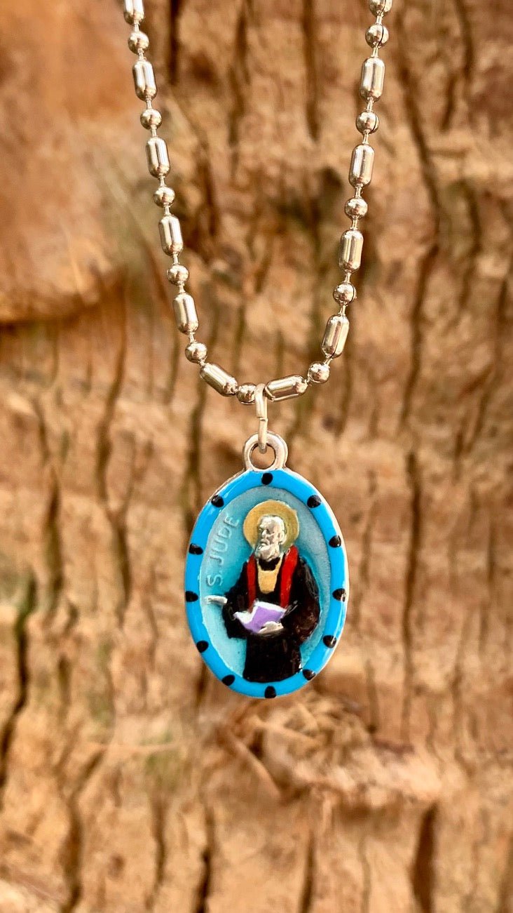 Jude, Hand - Painted Saint Medal, Patron of Hopeless Causes - Rob Clemenz SaintsforSinners