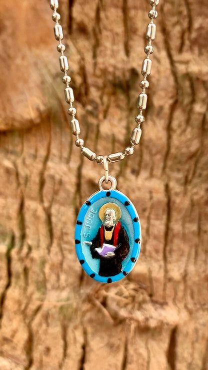 Jude, Hand - Painted Saint Medal, Patron of Hopeless Causes - Rob Clemenz SaintsforSinners