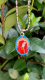 Mater Dolorosa 'Our Lady of Sorrows,' Hand-Painted Saint Medal, Virgin Mary