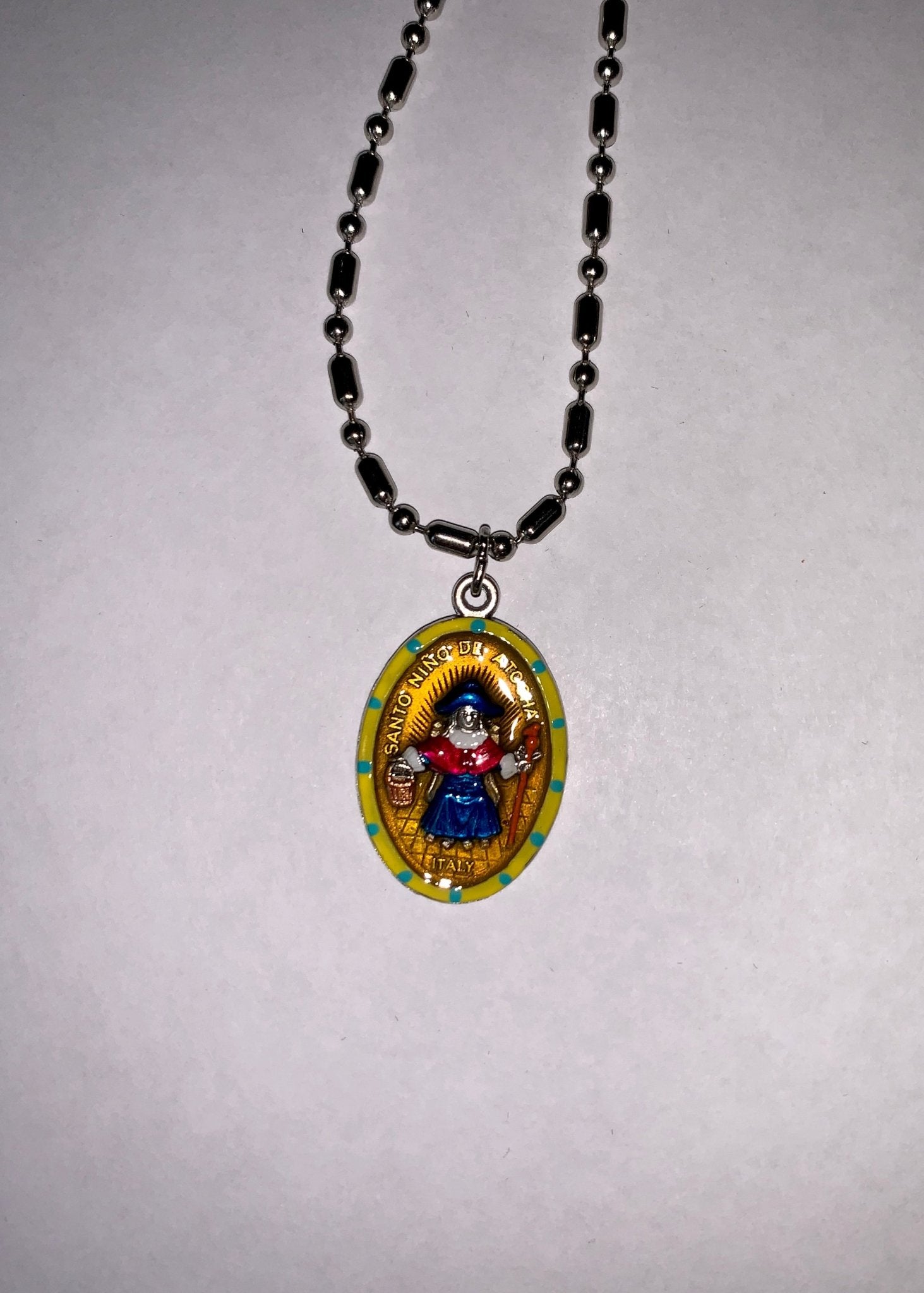 Nino De Atocha, Hand - Painted Saint Medal, Spanish Baby Jesus - Rob Clemenz SaintsforSinners