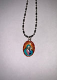Our Lady of Ghisallo, Hand-Painted Saint Medal, Patron of Cyclists, Bikers