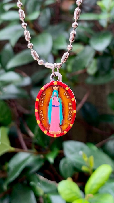 Our Lady of Knock, Hand-Painted Medal, Irish, Strength, Invoked during Times of Darkness