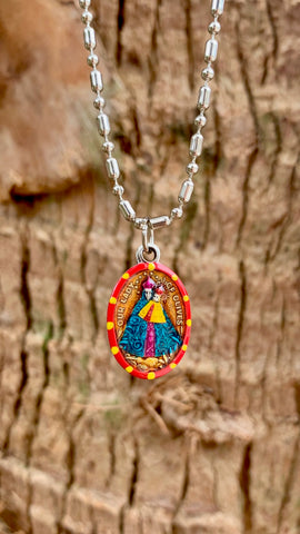 Our Lady Of Olives, Hand-Painted Medal, Reconciliation, Against Lightning