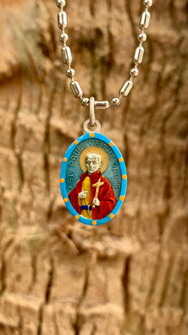 Paul of the Cross, Hand-Painted Saint Medal, Founder of the Passionists
