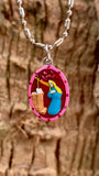 Rita of Cascia, Hand-Painted Saint Medal, Patron of the Determined