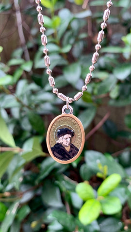 Thomas More, Hand-Painted Saint Medal, Utopia, Henry VIII, Martyr