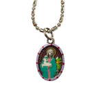 Saint Agnes Medal - Hand-Painted on Italian Silver by Saints For Sinners