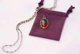 Saint Aloysius Miraculous Medal - Hand-Painted on Italian Silver by Saints for Sinners