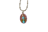 Saint Anastasia Miraculous Medal Necklace - Hand-painted on Italian Silver by Saints For Sinners