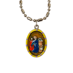 Saint Andrew Avellino Medal - Hand-Painted on Italian Silver by Saints For Sinners