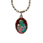Saint Ann Medal - Hand-Painted on Italian Silver by Saints for Sinners