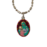 Saint Ann Medal - Hand-Painted on Italian Silver by Saints for Sinners